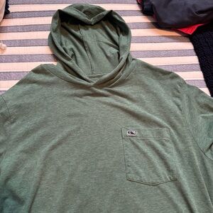 Vineyard Vines Green Long Sleeve Hoodie Tee